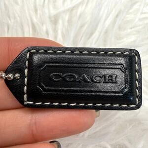 1.5" y2k Coach Vintage Black Fob Bag Charm Hang tag Hangtag